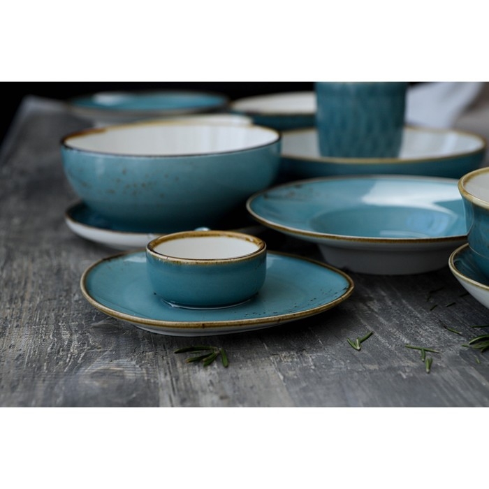 Салатник фарфоровый Magistro «Церера», 400 мл, d=16,5 см, цвет голубой Салатник фарфоровый Magistro «Церера», 400 мл, d=16,5 см, цвет голубой