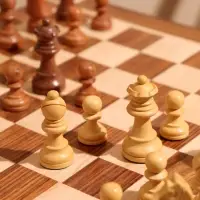 Игра настольная 3 в 1, шахматы, домино, кубики, доска 35&times;35 см, дерево шишам