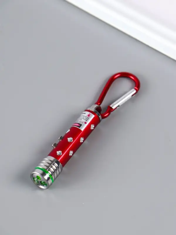 Фонарик-лазер брелок для ключей на карабине &laquo;Указка, с рисунком&raquo;, 2 режима, 7.5&times;1.5&times;1.5 см, МИКС