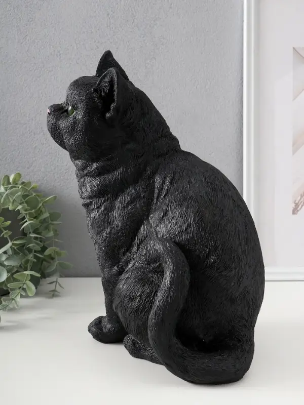 Фигурка (гипс) Кошка Черная окраска. Высота 31,5 см, Ширина 16 см, Длина 24 см. Фигурка (гипс) Кошка Черная окраска. Высота 31,5 см, Ширина 16 см, Длина 24 см.