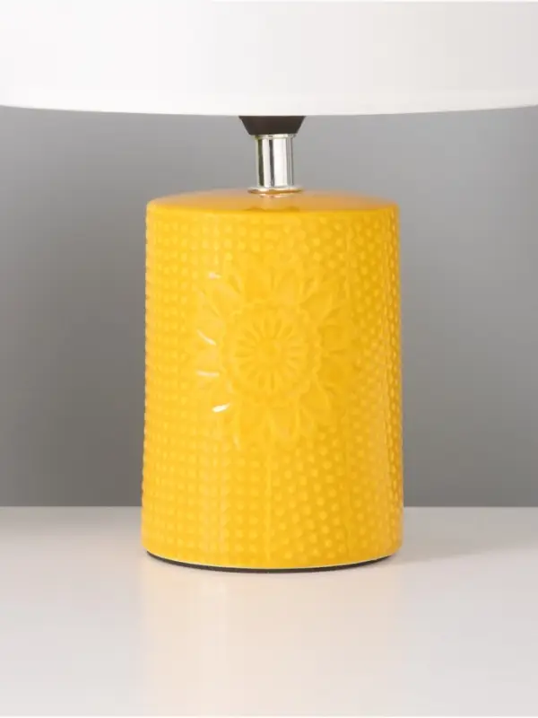 Лампа настольная RISALUX &laquo;Подсолнух&raquo;, 15 Вт, Е14, жёлтая, 20&times;20&times;29 см
