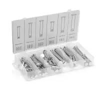 Набор штифтов с головкой и отверстием под шплинт ТУНДРА krep, 60 предметов