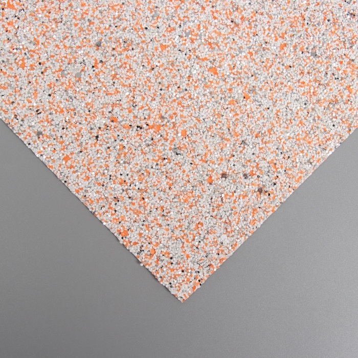 Лист для творчества иск.кожа Лист для творчества иск.кожа "Блёстки" бело-оранжевый лист 33х20 см толщина 1,6 мм