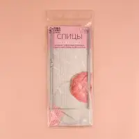 Спицы круговые, для вязания, с тефлоновым покрытием, с пластиковой леской, d=4 мм, 14/80 см