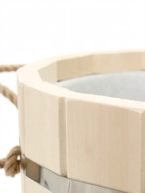 Ведро-запарник для бани и сауны, 20 л, деревянное, пластмассовая вставка