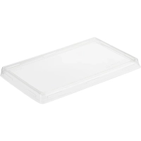 Крышка ПЭТ OneClick (lid 800/0) д/бум.конт., прозр.плос., 300шт/кор