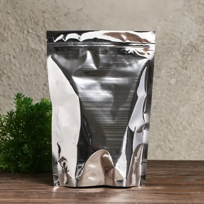 Пакет Zip-lock ПП, метализзированный, со сплошным окном, 18×26 см