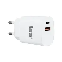 Переходник сетевого зарядного устройства HS18 на USB + Type-C  PD20W + QC3.0 ISA белый