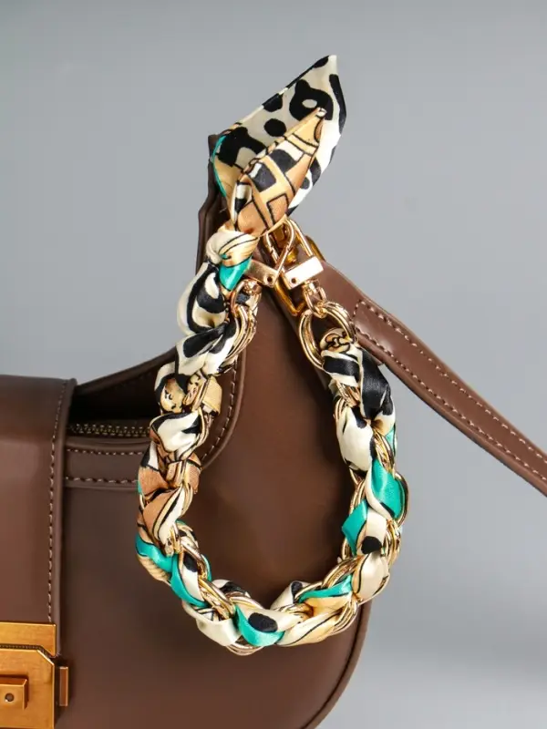 Брелок на 2 карабинах Брелок на 2 карабинах "Платок и цепочка" голубой 20х10х1,7 см