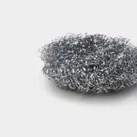 Губка для посуды Доляна, спираль, металлическая, 6&times;6&times;2 см