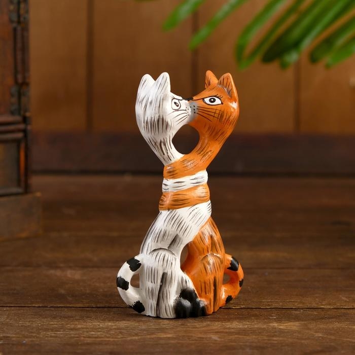 Сувенир дерево Сувенир дерево "Целующиеся коты" 13х3,5х7 см