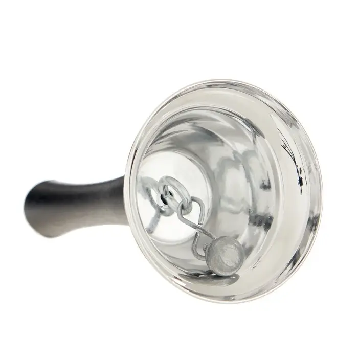 Колокольчик металл, звонок настольный "Shine"В ПАКЕТЕ 12 х 6.5 см, серебряный