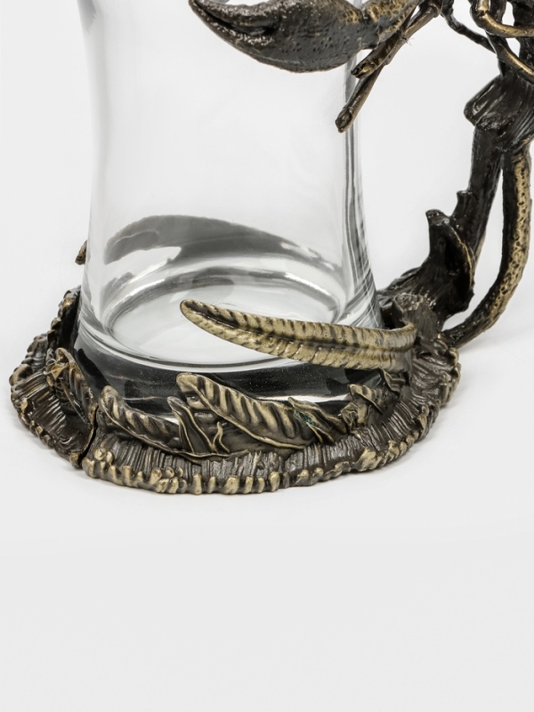 Бокал для пива Бокал для пива "Рак", 9.2 х 18.5, мельхиор