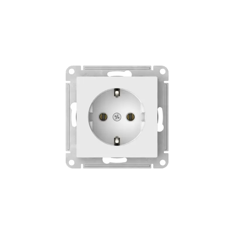 ATLASDESIGN РОЗЕТКА с заземлением, 16А, быстрозажимные клеммы, БЕЛЫЙ