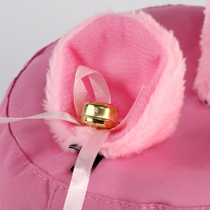 Панама детская для девочки «Кошка», +ушки-заколки, цвет розовый, р-р 54