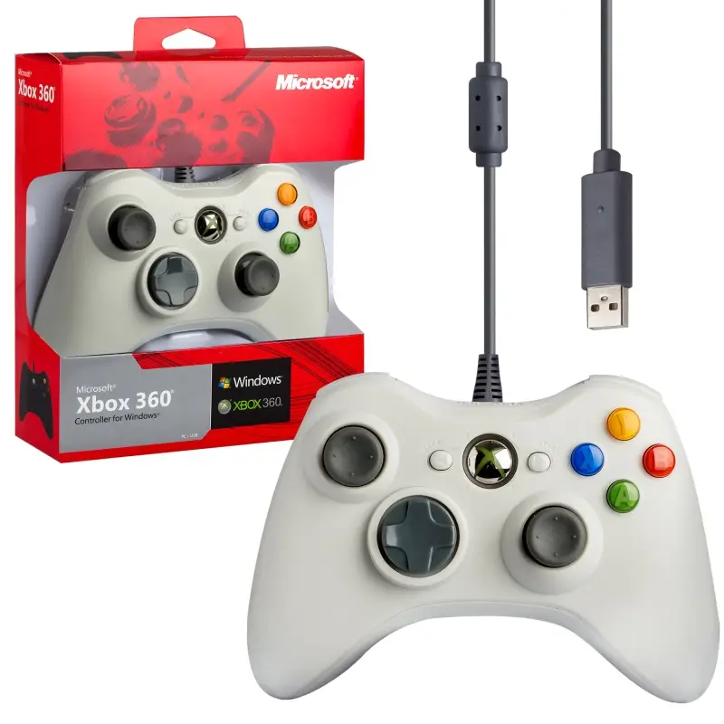 Джойстик XBOX 360 Wired Controller (проводной) белый