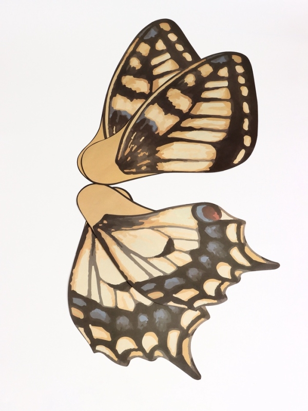 Бумага фигурная для букетов «Крылья бабочки», желто-чёрный, 50×56 см, набор 10 шт.