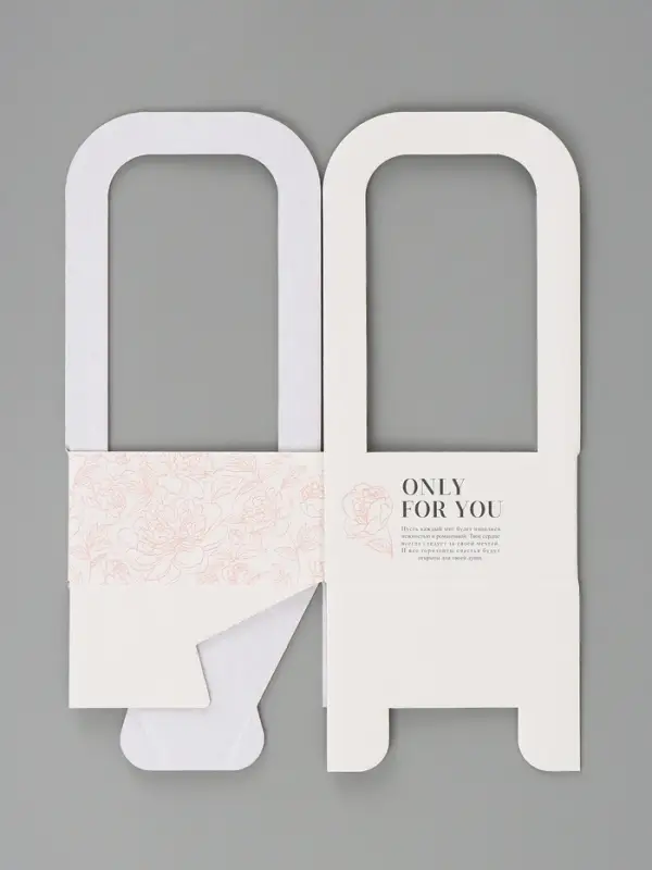 Коробка - переноска для цветов &laquo;Цветы&raquo;, 12&times;12&times;22 см