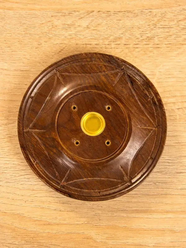 Подставка под благовония круглая, 12.5×12.5×1.5 см, дерево шишам Подставка под благовония круглая, 12.5×12.5×1.5 см, дерево шишам