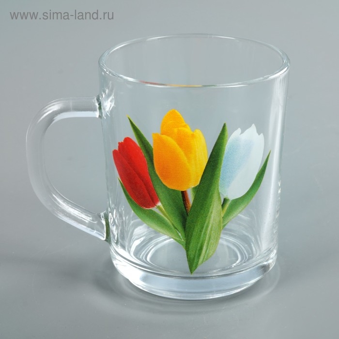 Кружка стеклянная для чая «Ассорти», 200 мл, рисунок МИКС Кружка стеклянная для чая «Ассорти», 200 мл, рисунок МИКС
