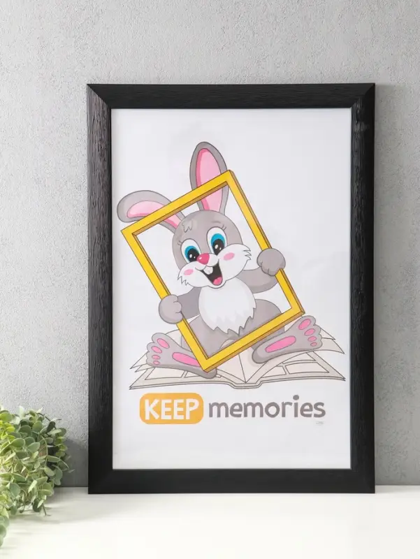 Фоторамка для фото 40х60 см "Luxe Elegance" пластик, чёрный, (пластик экран)