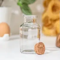 Набор баночек для специй с пробковой крышкой Доляна &laquo;Парфе&raquo;, 180 мл, 11&times;5 см, 12 шт., стекло