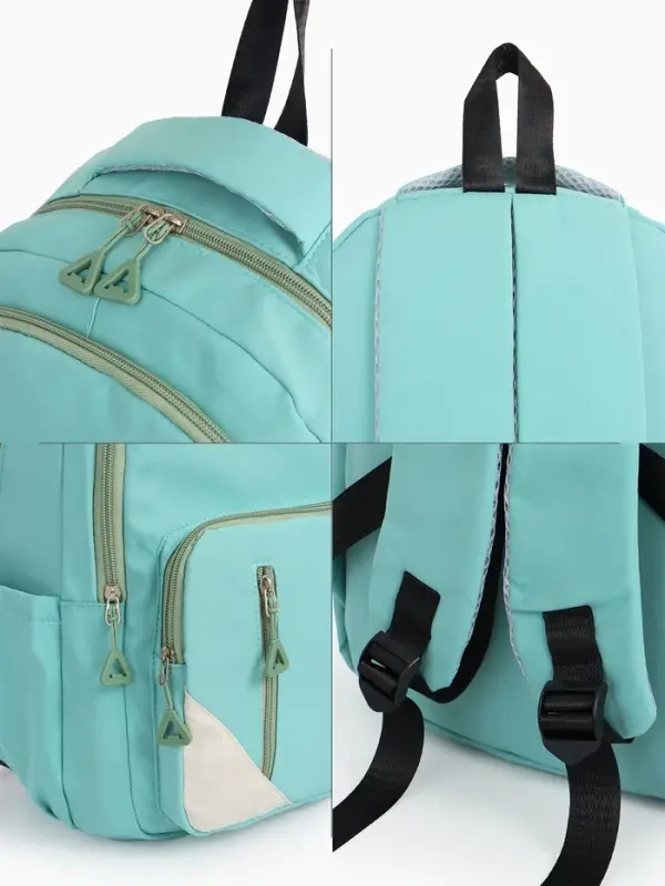 Рюкзак школьный на молнии, с отделами, карманами, размер 31&times;18&times;44 см, бирюзовый