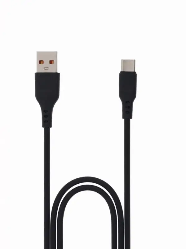 Кабель D-01T, Type-C - USB, 1 м, 2.4 A, зарядка + передача данных, чёрный