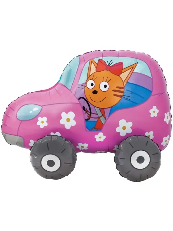 Воздушный шар фольгированный 3D 29 Воздушный шар фольгированный 3D 29" «Три Кота. Карамелька в машине»