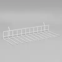 Крючок-гребенка для металлической перфорированной панели, 55&times;21&times;4 см, цвет белый