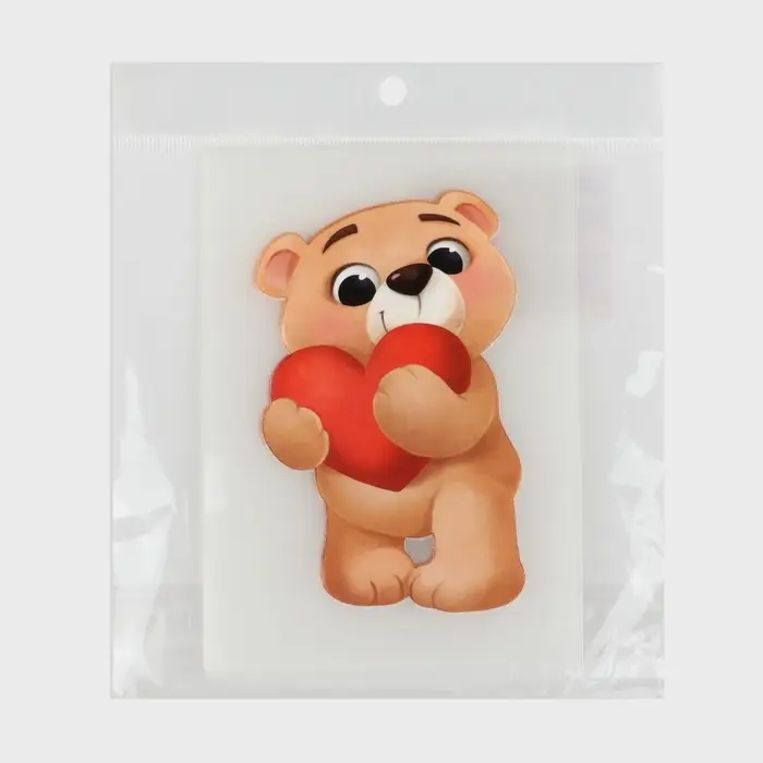Термонаклейка «Мишка с сердцем», 11×6.8 см Термонаклейка «Мишка с сердцем», 11×6.8 см