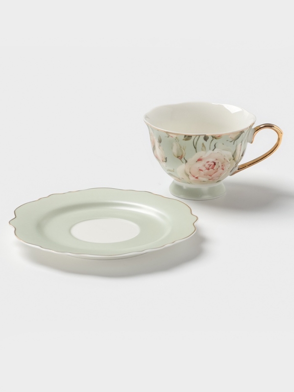 Чайная пара 220 мл WY   Чайная пара 220 мл WY  "Pink O'hara", зелёный