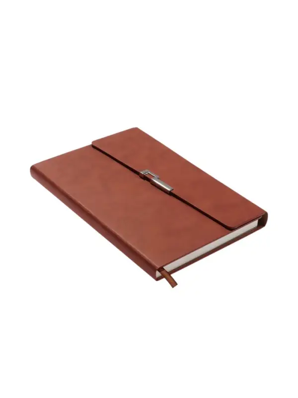 Ежедневник недатированный формат А5, с клапаном, 96л, линия, пвх, Коричневый Ежедневник недатированный формат А5, с клапаном, 96л, линия, пвх, Коричневый