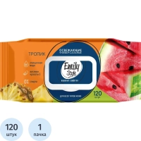 Салфетки влажные Emily Style Tropic   100+20шт/уп. с клапаном