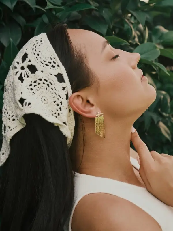 Серьги металл &laquo;Цепной водопад&raquo;, цвет золото