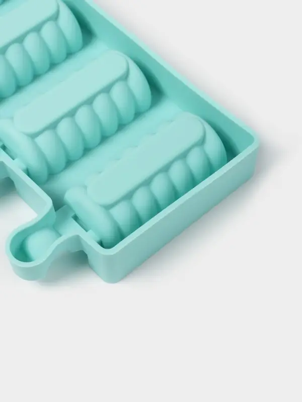 Форма для мороженого Доляна &laquo;Моника&raquo;, силикон, 19.5&times;11 см, 4 ячейки (6.7&times;3.2 см), МИКС