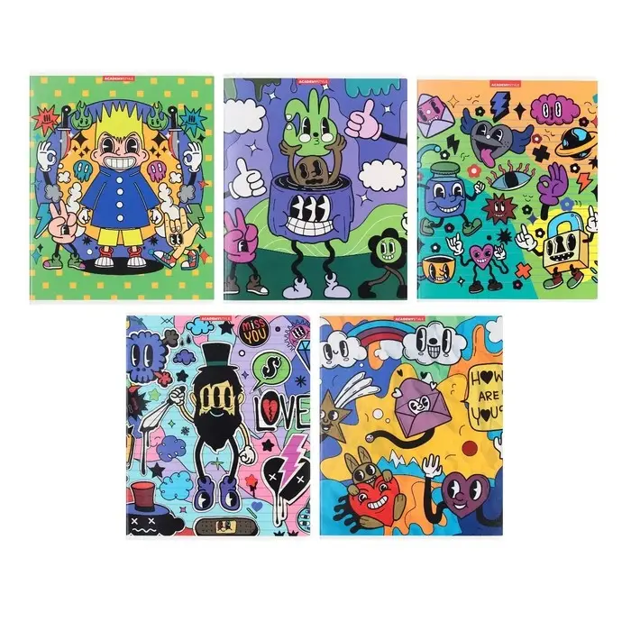 Тетрадь 48 листов в клетку, «Абсурд», обложка мелованный картон, МИКС Тетрадь 48 листов в клетку, «Абсурд», обложка мелованный картон, МИКС