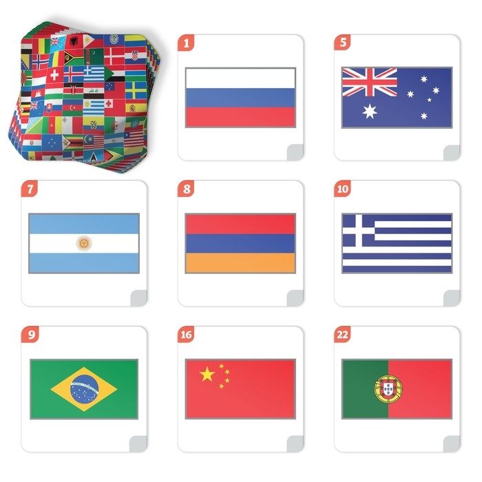Настольная игра «Мемо Флаги», 50 карт, 5+ Настольная игра «Мемо Флаги», 50 карт, 5+