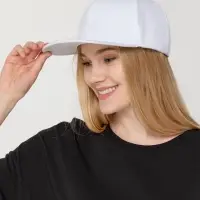Бейсболка Snapback с прямым козырьком, белая