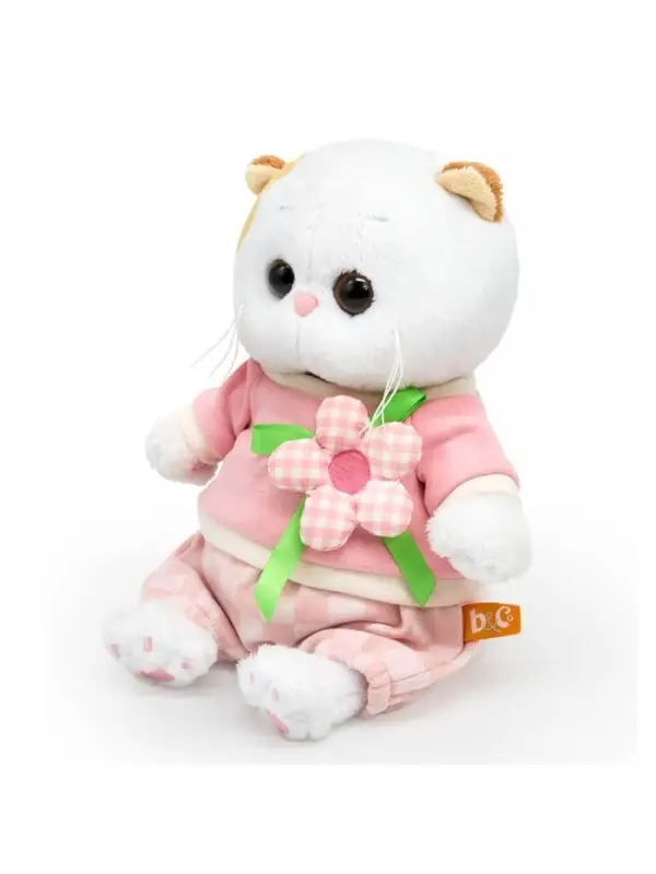 Мягкая игрушка &laquo;Кошечка Ли-Ли BABY&raquo;, в свитшоте с цветком, 20 см