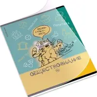 Тетрадь 48 листов в клетку &laquo;Обществознание: Котоформулы&raquo; ErichKrause, с пластиковой обложкой