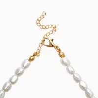 Колье жемчг "Барокко", цвет белый в золоте