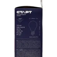 Лампа светодиодная СТАРТ, 20 Вт, Е27, А60, 4000К, 1600 Лм, свечение нейтральное белое