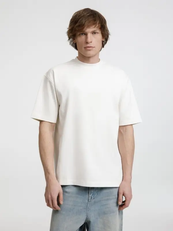 Футболка оверсайз унисекс Sideline, молочно-белая, размер M/L