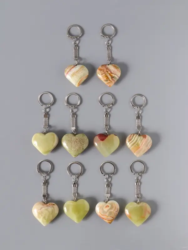 Брелок &laquo;Сердце&raquo;, 3,5х3,5 см, набор 10шт, оникс