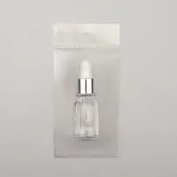 Бутылочка для хранения, с пипеткой, 10 мл, цвет серебристый/белый Бутылочка для хранения, с пипеткой, 10 мл, цвет серебристый/белый