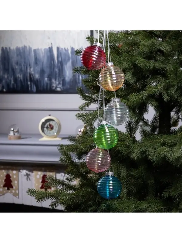 Гирлянда &laquo;Нить-гроздь&raquo; 60 см, прозрачная нить, &laquo;Красочные шары&raquo;, 30 LED, 4.5 В, от батареек AAх3, свечение тёплое белое