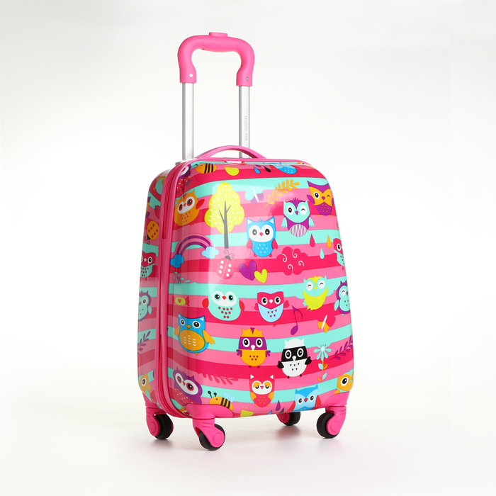 Чемодан детский 27 л (XS), HappyAnt, отдел на молнии, цвет розовый