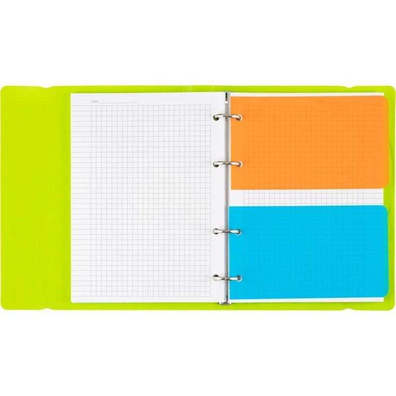 Бизнес-тетрадь А5,120 л,пласт обл,на рез,с разд, ATTACHE FANTASY,салат