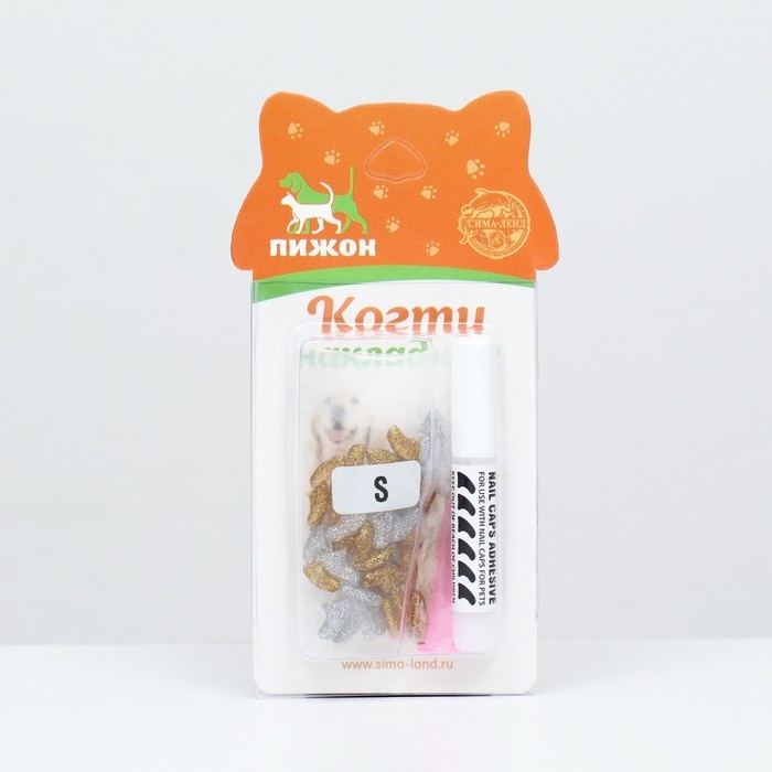 Когти накладные Когти накладные "Дуэт-Антицарапки" (40 шт), размер S, серебряные-золотые